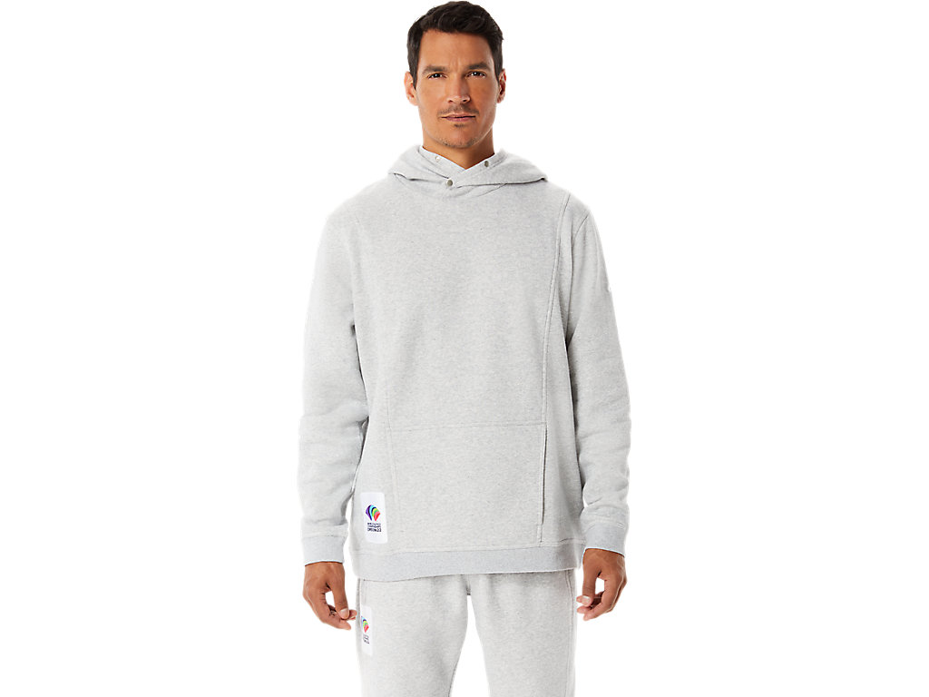 Men\'s Asics Sunday Fleece Hoody Wch Hoodie Light Grey | 5120-FTXEB