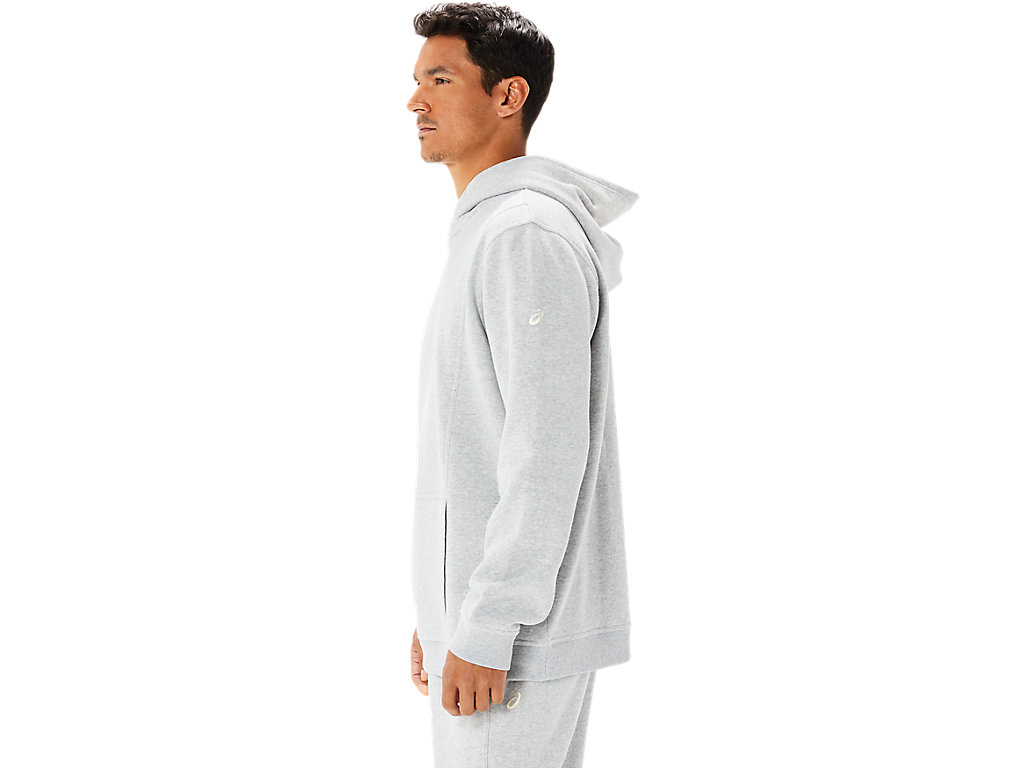 Men's Asics Sunday Fleece Lam Hoodie Light Grey | 4097-WSLGZ