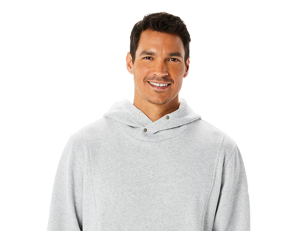 Men's Asics Sunday Fleece Lam Hoodie Light Grey | 4097-WSLGZ