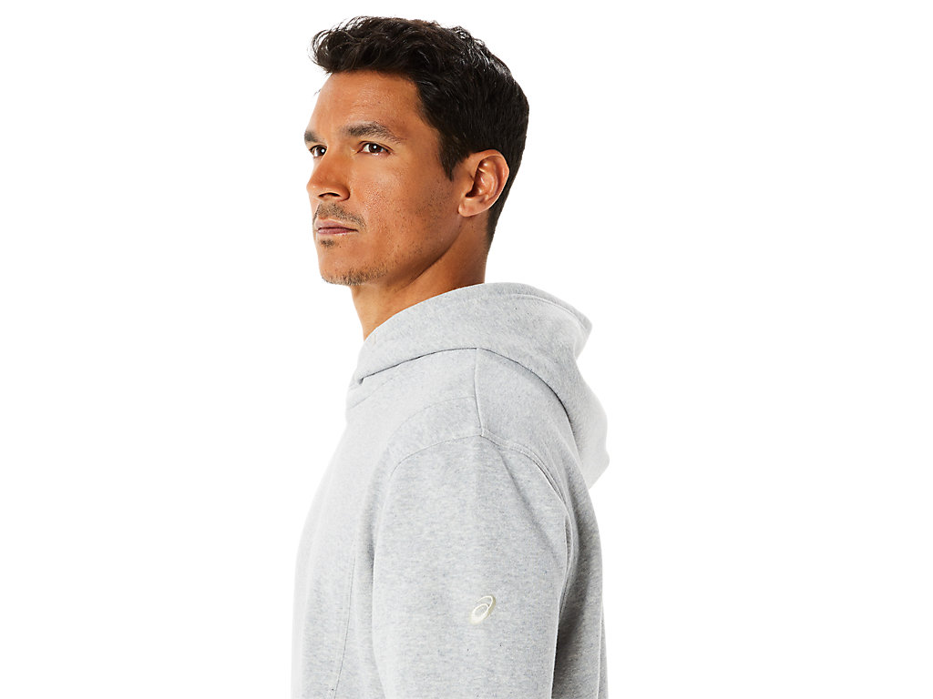 Men's Asics Sunday Fleece Lam Hoodie Light Grey | 4097-WSLGZ