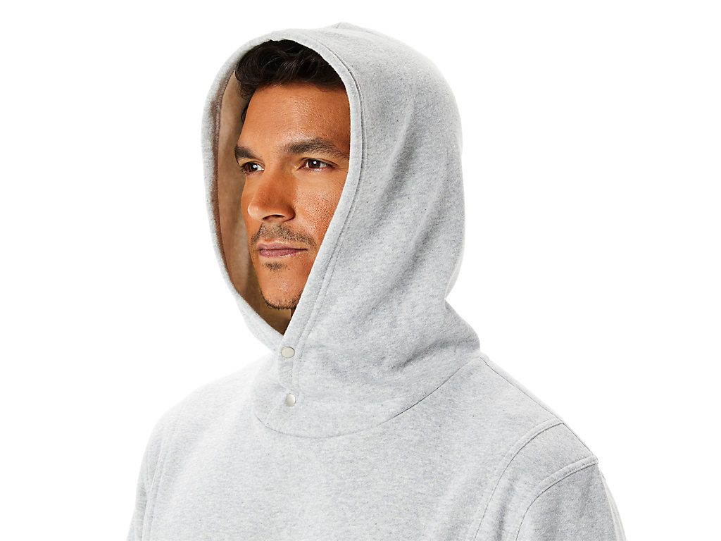 Men's Asics Sunday Fleece Lam Hoodie Light Grey | 4097-WSLGZ