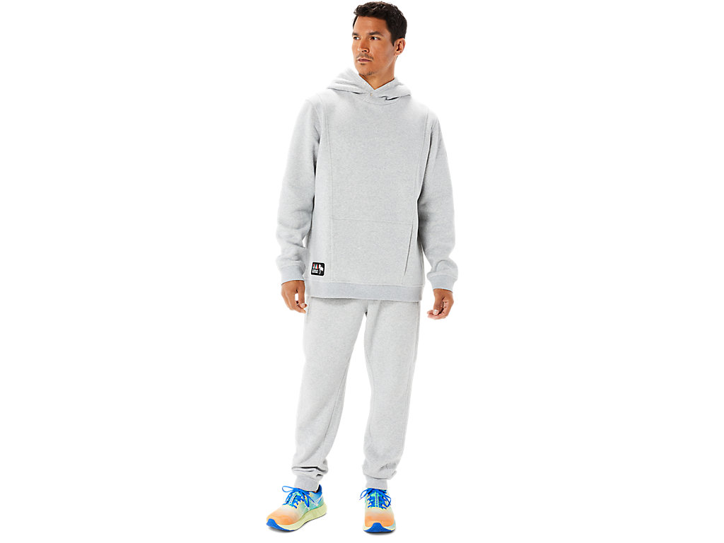 Men's Asics Sunday Fleece Lam Hoodie Light Grey | 4097-WSLGZ