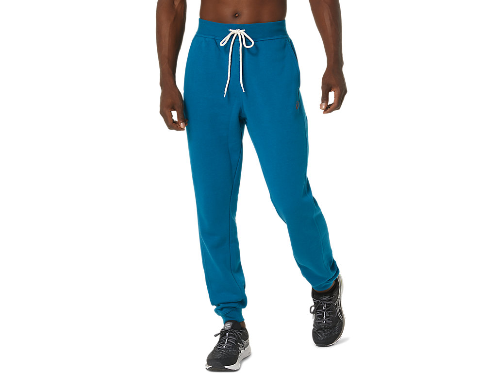 Men\'s Asics Sunday Sana Fleece Jogger Pants Deep Turquoise | 5938-AMVOP