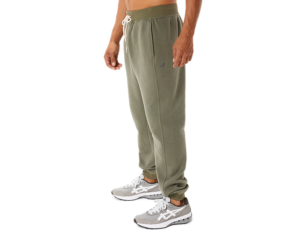 Men's Asics Sunday Sana Fleece Jogger Pants Green | 8416-JZGQB