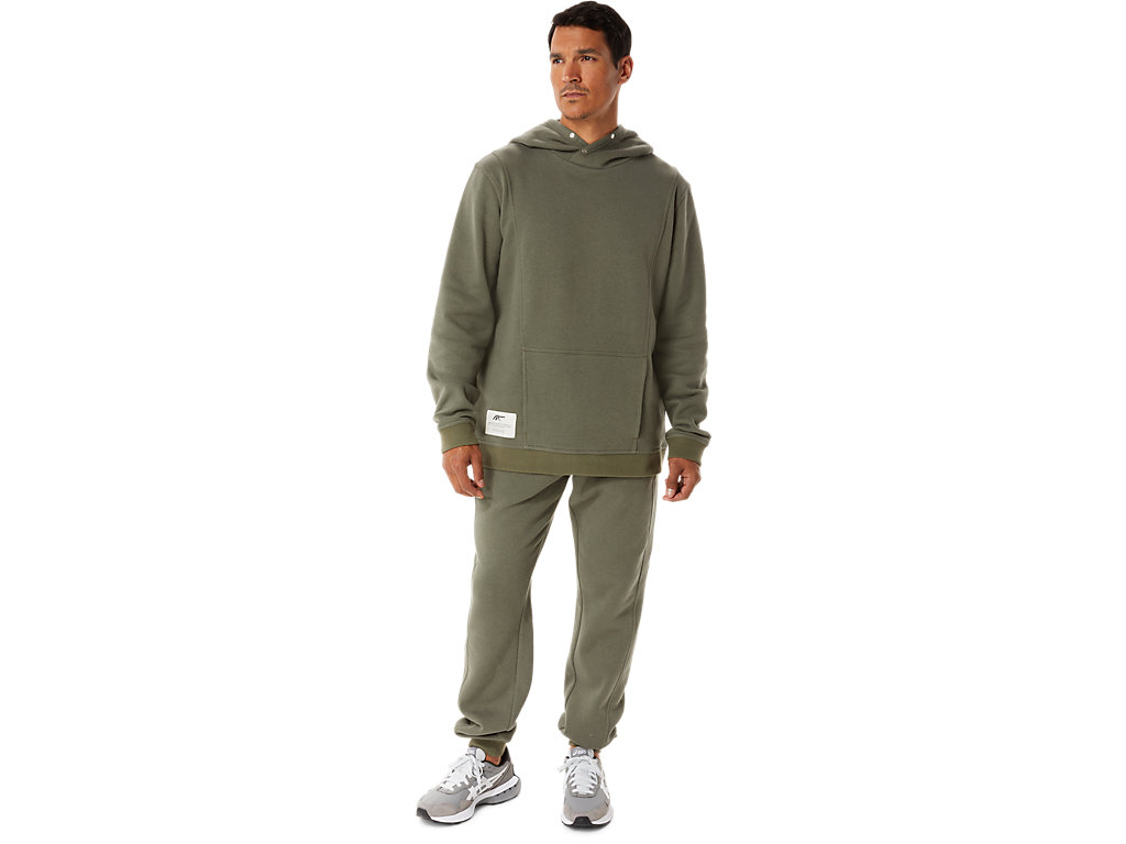 Men's Asics Sunday Sana Fleece Jogger Pants Green | 8416-JZGQB