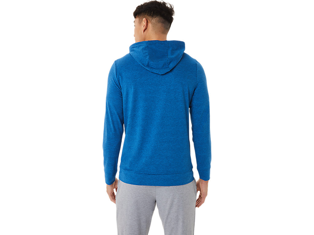 Men's Asics Tech Pullover Hoodie Blue | 5196-OAESD