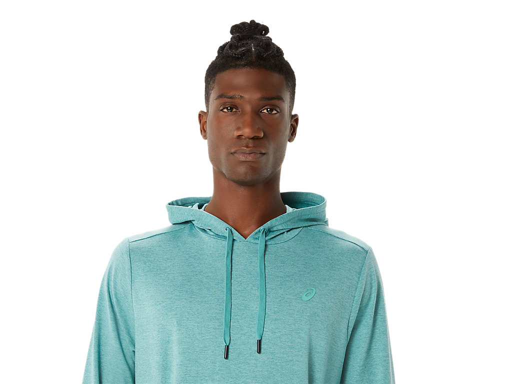 Men's Asics Tech Pullover Hoodie Olive | 3690-MTIGP