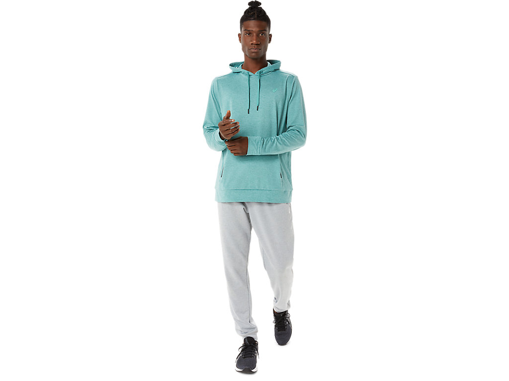 Men's Asics Tech Pullover Hoodie Olive | 3690-MTIGP