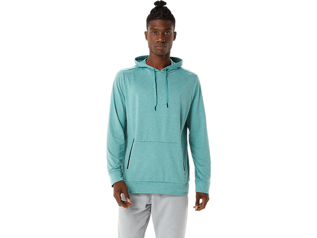 Men\'s Asics Tech Pullover Hoodie Olive | 3690-MTIGP