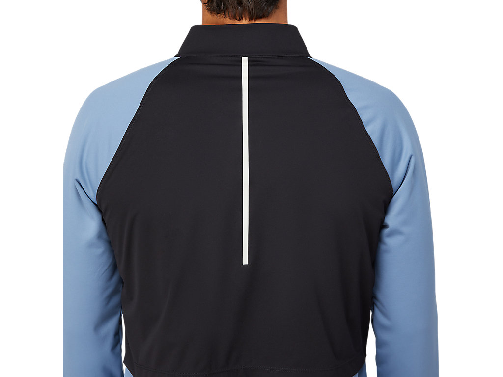 Men's Asics Thermostorm Full Zip Jackets Blue / Black | 6943-DAJFG