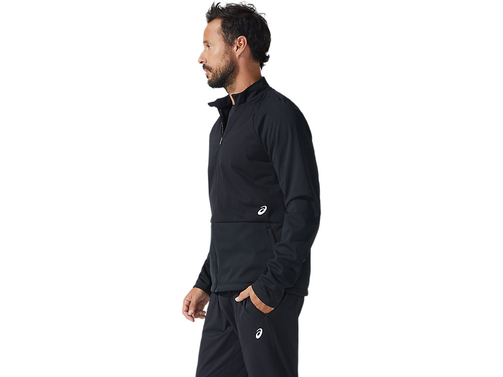 Men's Asics Thermostorm Full Zip Jackets Black / Black | 7831-YPUZQ