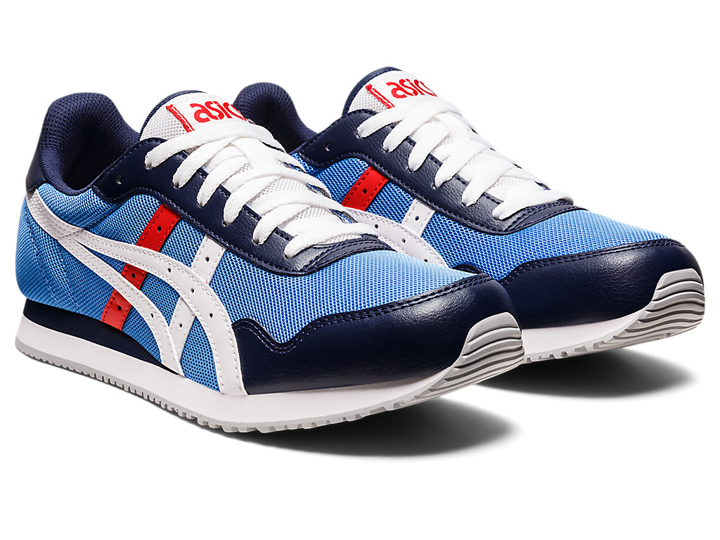 Men's Asics Tiger Runner Sneakers Blue / White | 5713-MPCNS