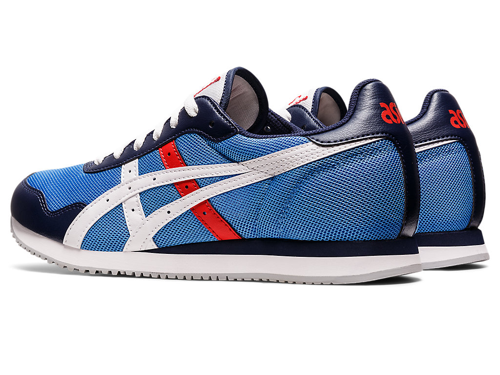 Men's Asics Tiger Runner Sneakers Blue / White | 5713-MPCNS