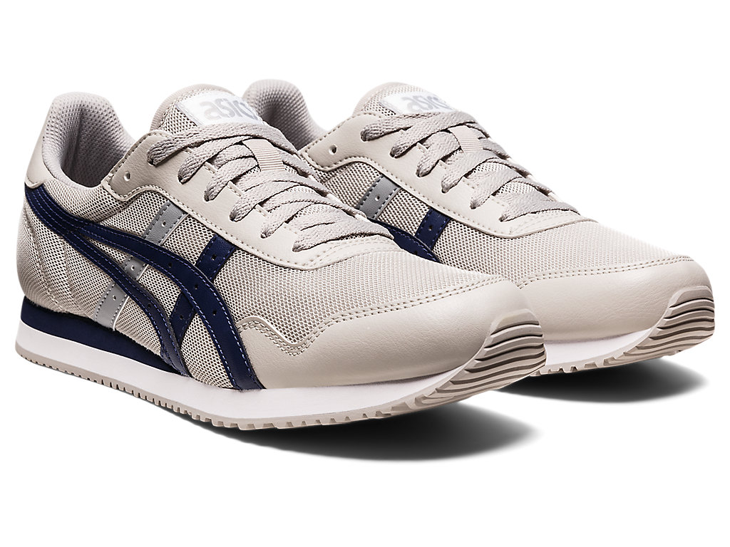 Men's Asics Tiger Runner Sneakers Grey / Navy | 2631-GMQCH