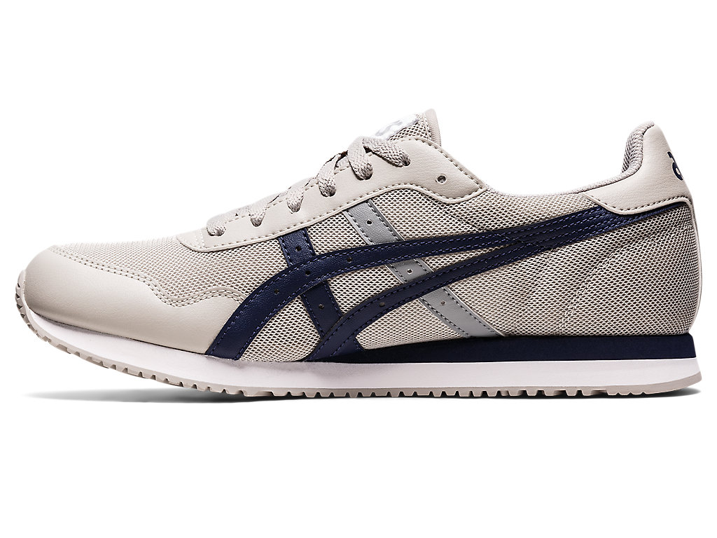 Men's Asics Tiger Runner Sneakers Grey / Navy | 2631-GMQCH