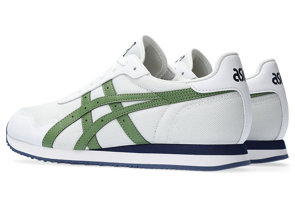 Men's Asics Tiger Runner Sneakers White / Green | 6079-SRGPM