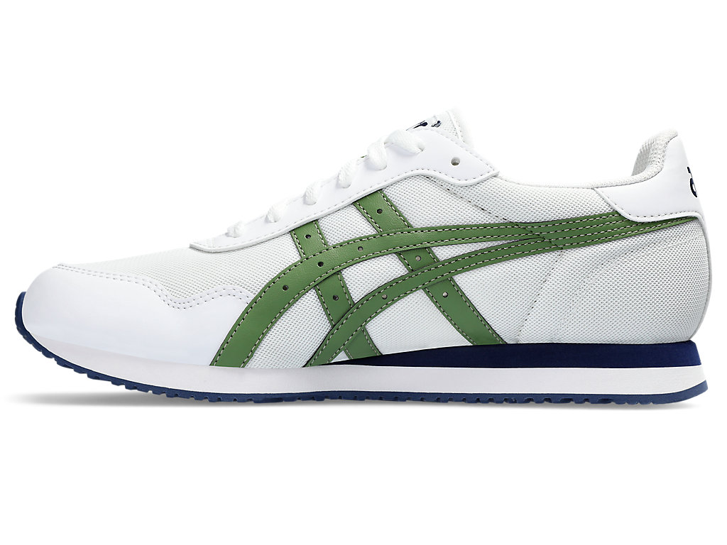 Men's Asics Tiger Runner Sneakers White / Green | 6079-SRGPM