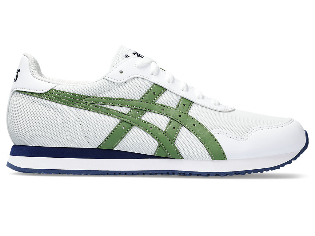 Men\'s Asics Tiger Runner Sneakers White / Green | 6079-SRGPM