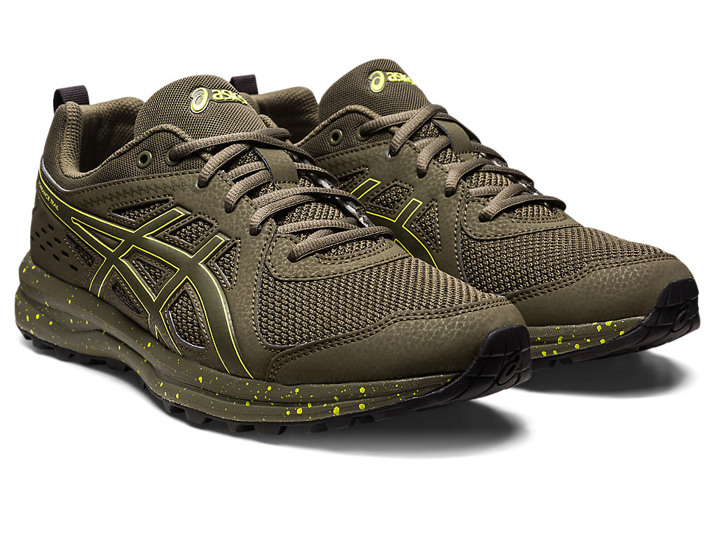 Men's Asics Torrance Trail Sneakers Brown Grey / Lemon | 5231-BLQNP