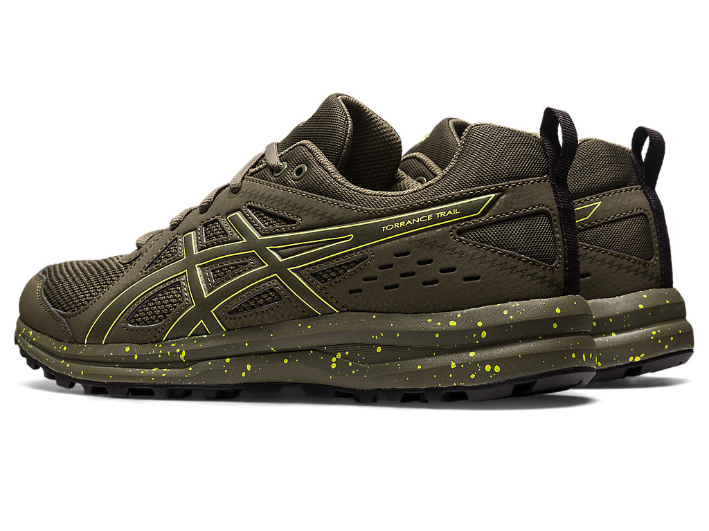 Men's Asics Torrance Trail Sneakers Brown Grey / Lemon | 5231-BLQNP