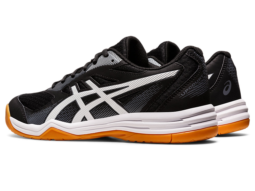 Men's Asics Upcourt 5 Volleyball Shoes Black / White | 6781-BJYQF