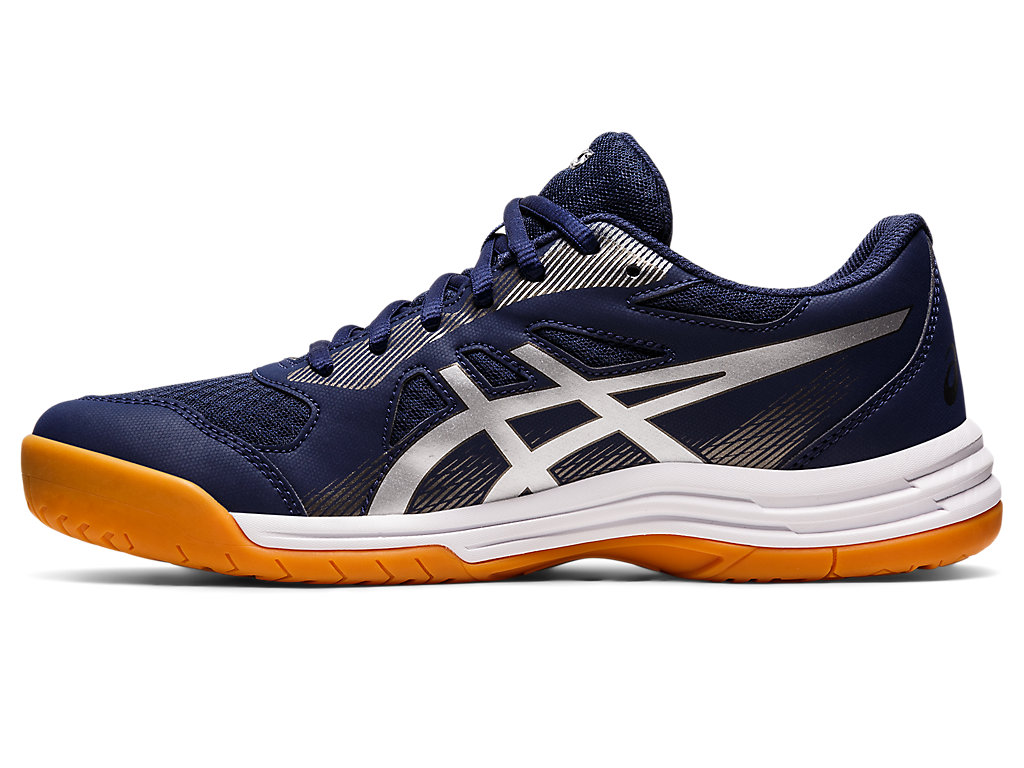 Men's Asics Upcourt 5 Volleyball Shoes Navy / Silver | 1940-UCRYT