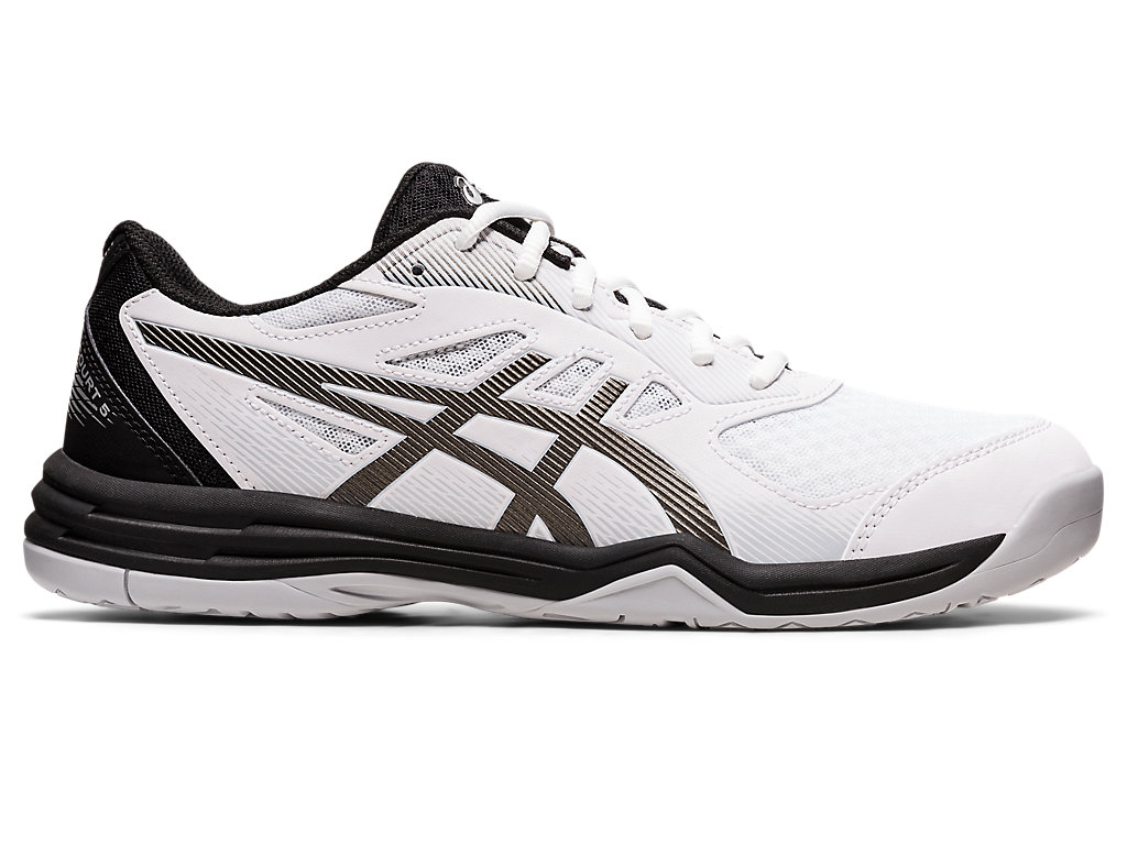 Men\'s Asics Upcourt 5 Volleyball Shoes White / Grey | 8975-DWCVZ