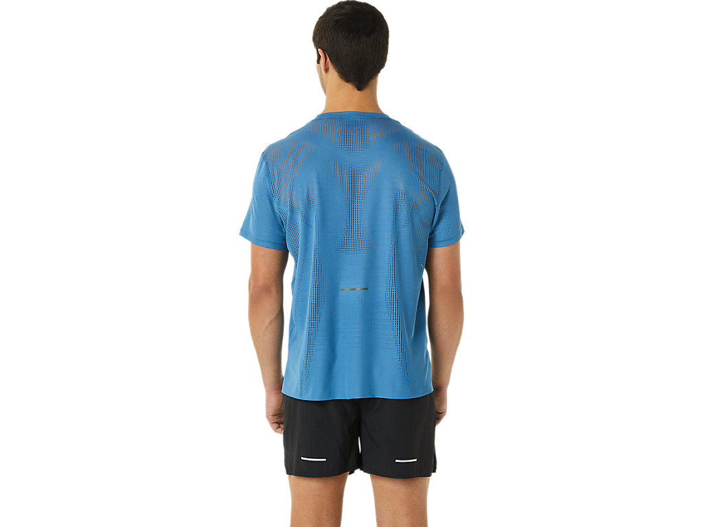 Men's Asics Ventilate Actibreeze Sleeve T Shirts AZURE | 2096-MQDOU