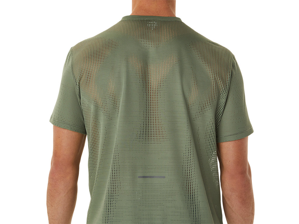 Men's Asics Ventilate Actibreeze Sleeve T Shirts Green | 5892-FLDCT