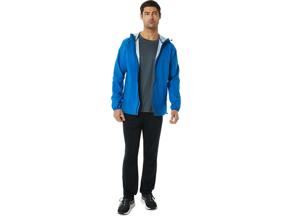 Men's Asics Waterproof Jackets Blue | 0287-UCQVS