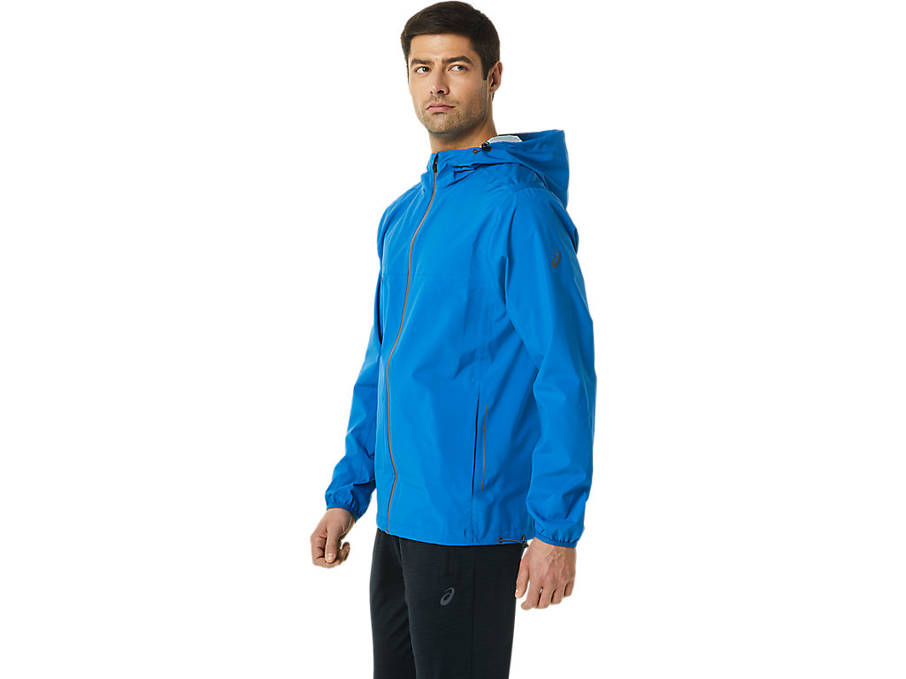 Men's Asics Waterproof Jackets Blue | 0287-UCQVS