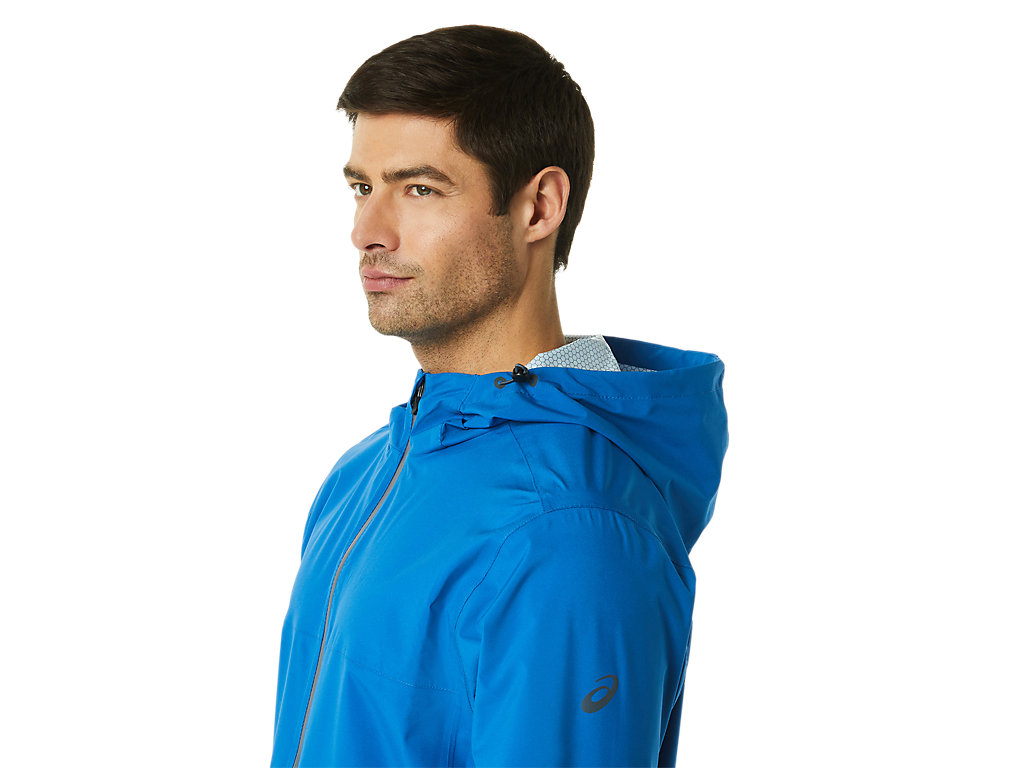 Men's Asics Waterproof Jackets Blue | 0287-UCQVS