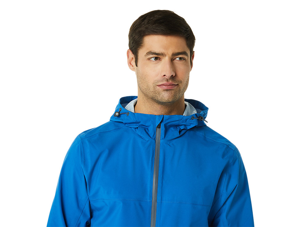 Men's Asics Waterproof Jackets Blue | 0287-UCQVS