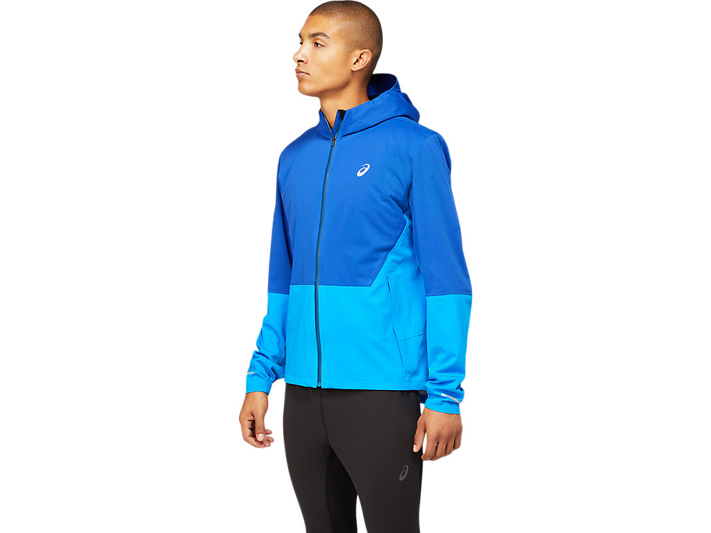 Men's Asics Winter Accelerate Jackets Blue / Blue | 7986-DJHIE