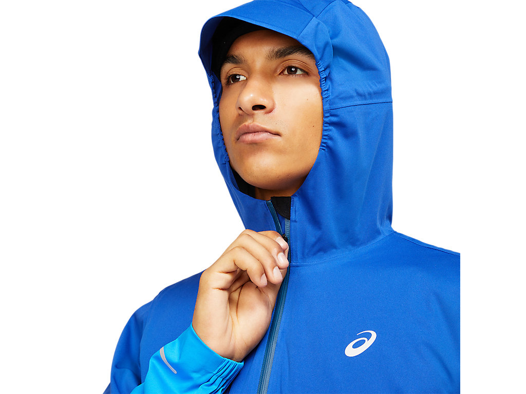 Men's Asics Winter Accelerate Jackets Blue / Blue | 7986-DJHIE