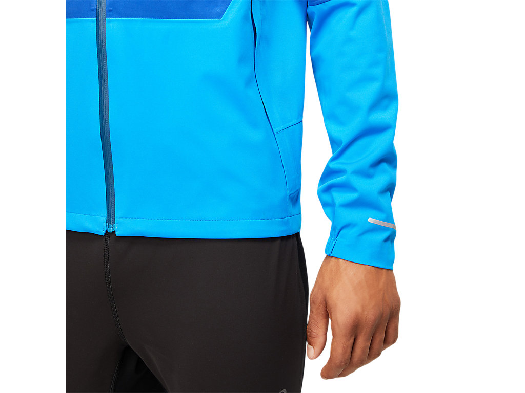 Men's Asics Winter Accelerate Jackets Blue / Blue | 7986-DJHIE