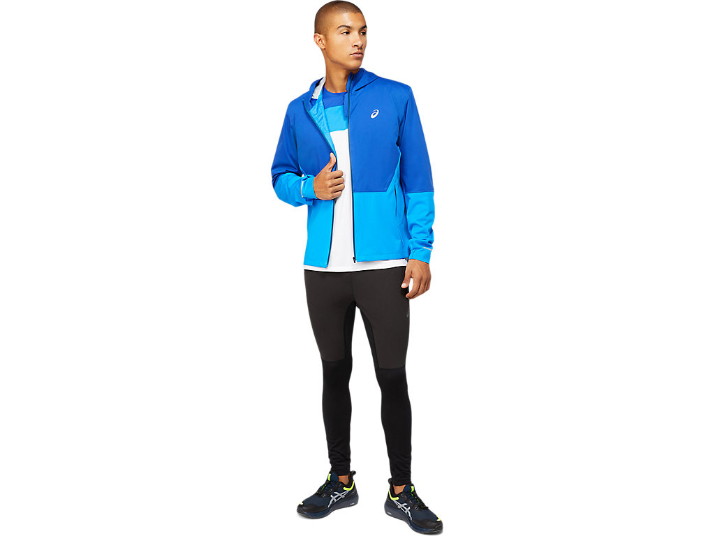 Men's Asics Winter Accelerate Jackets Blue / Blue | 7986-DJHIE