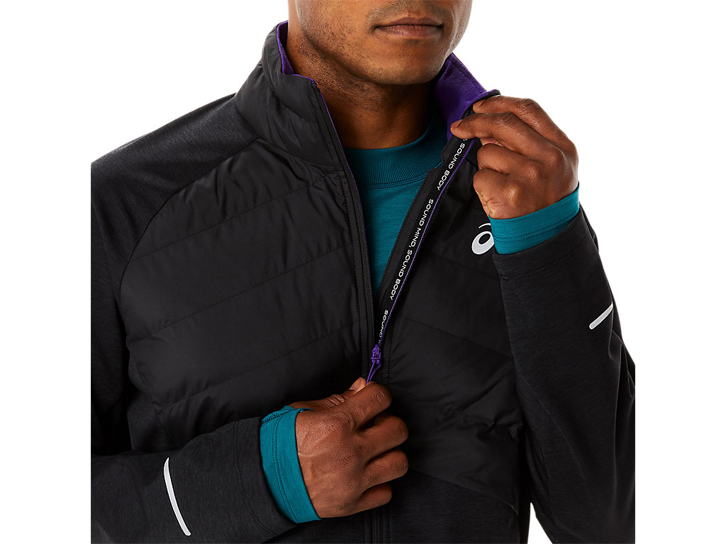 Men's Asics Winter Run Jackets Black / Black | 9382-NSLTV