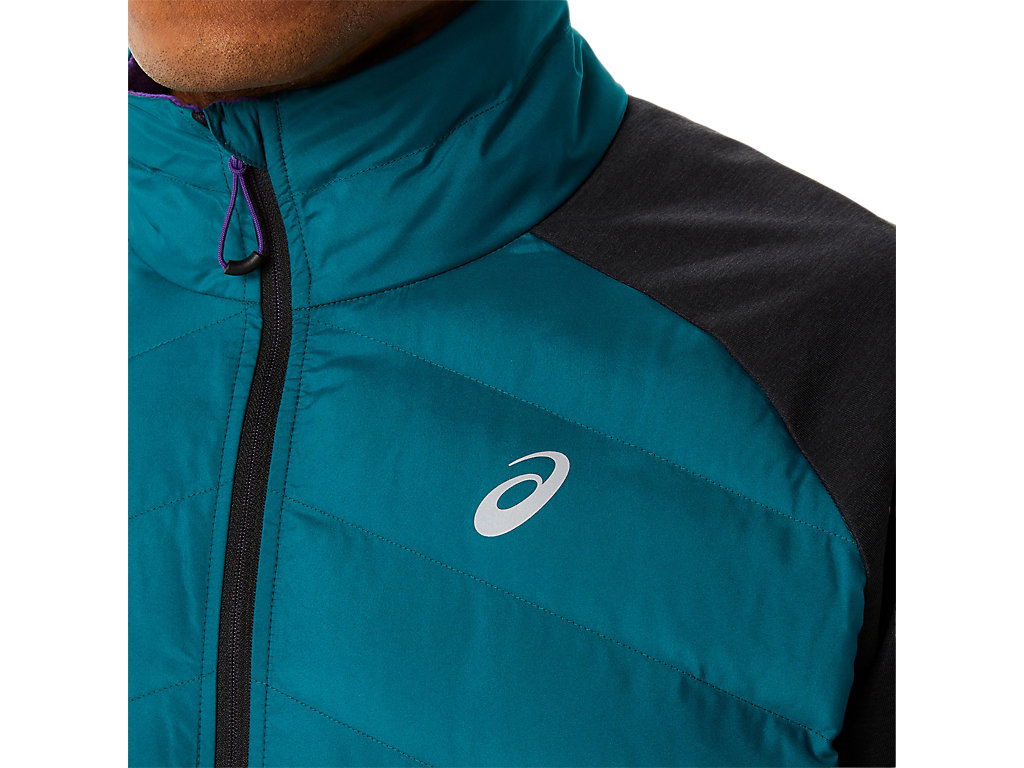 Men's Asics Winter Run Jackets Deep Green / Black | 5186-TOIWL