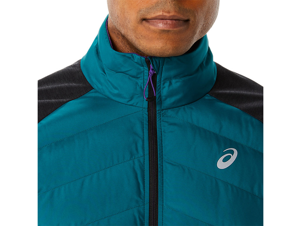 Men's Asics Winter Run Jackets Deep Green / Black | 5186-TOIWL