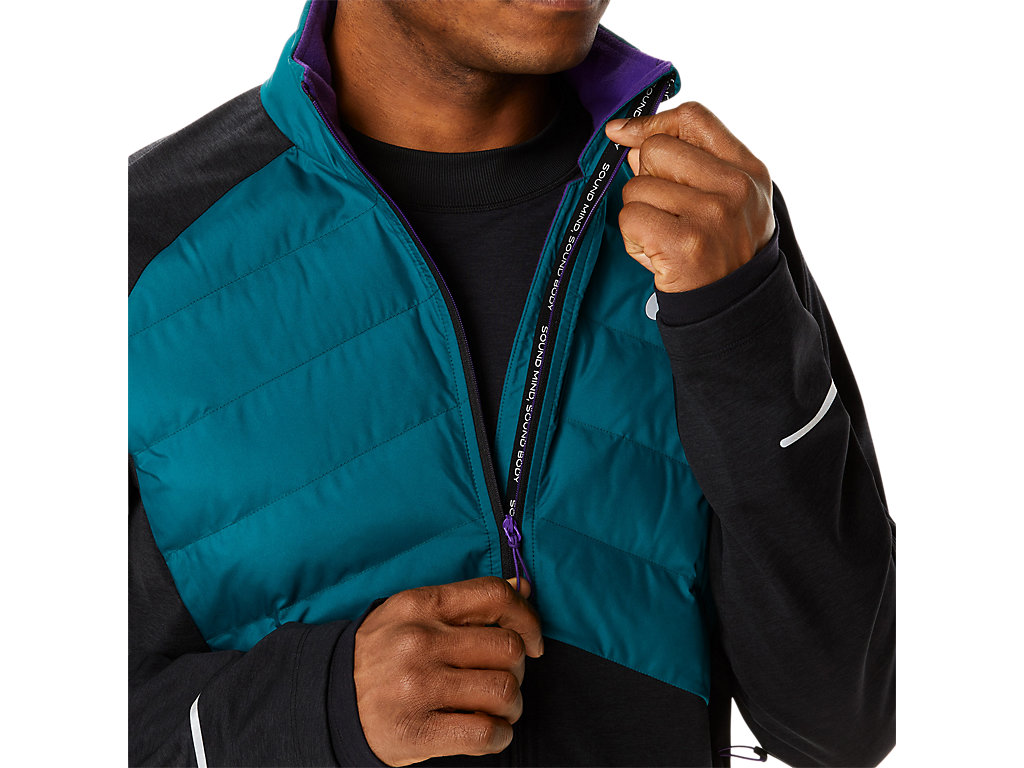 Men's Asics Winter Run Jackets Deep Green / Black | 5186-TOIWL