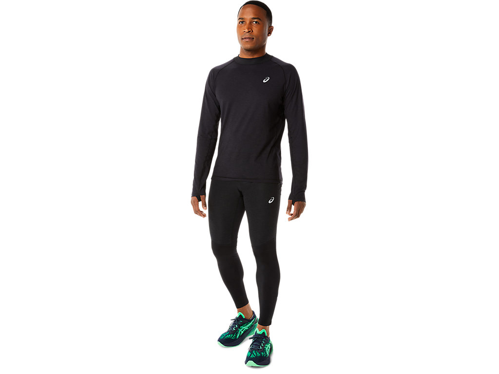 Men's Asics Winter Run Pants Black | 8491-YSLOE