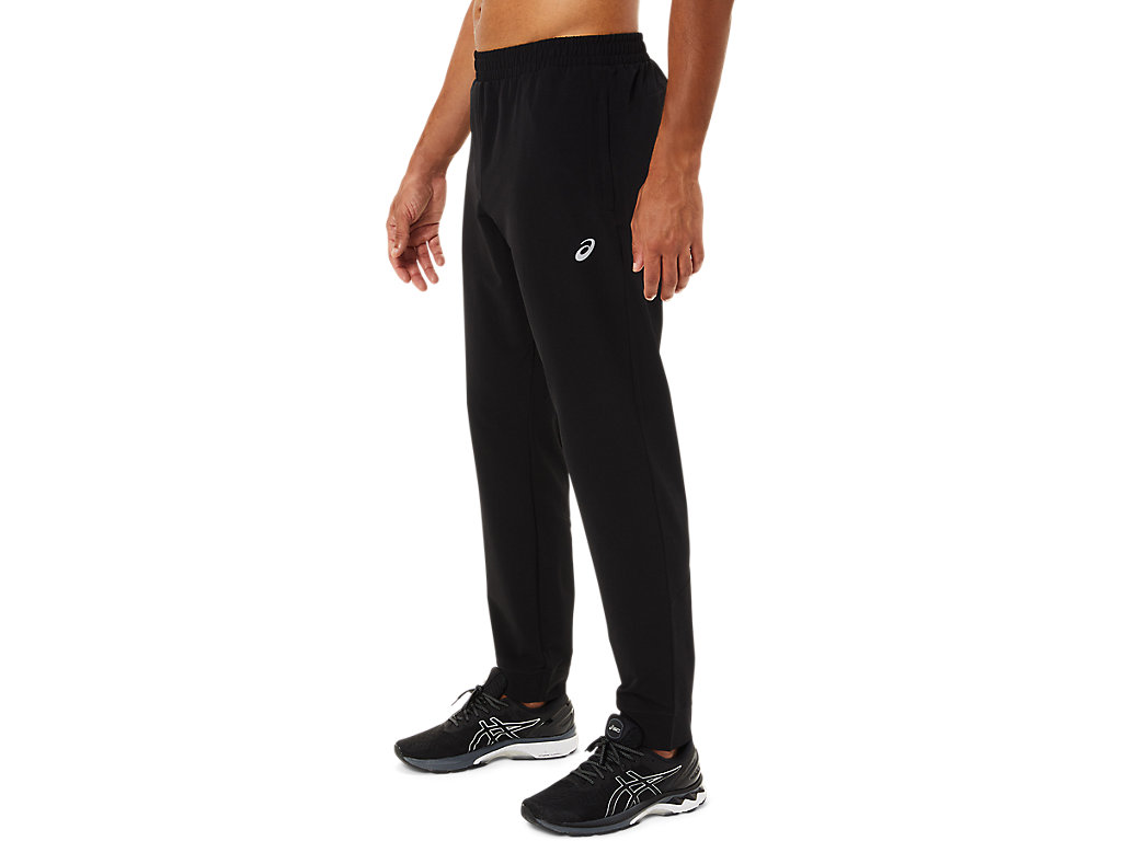 Men's Asics Woven Jogger Pants Black | 0913-WOBLV