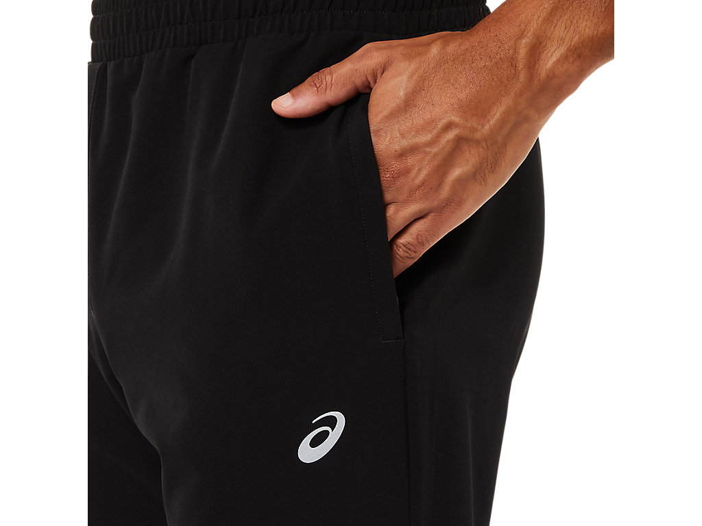 Men's Asics Woven Jogger Pants Black | 0913-WOBLV