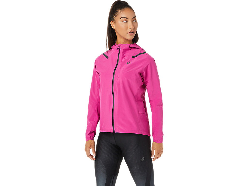 Women's Asics Accelerate Waterproof 2.0 Jackets Fuchsia Red | 1879-NXBIK