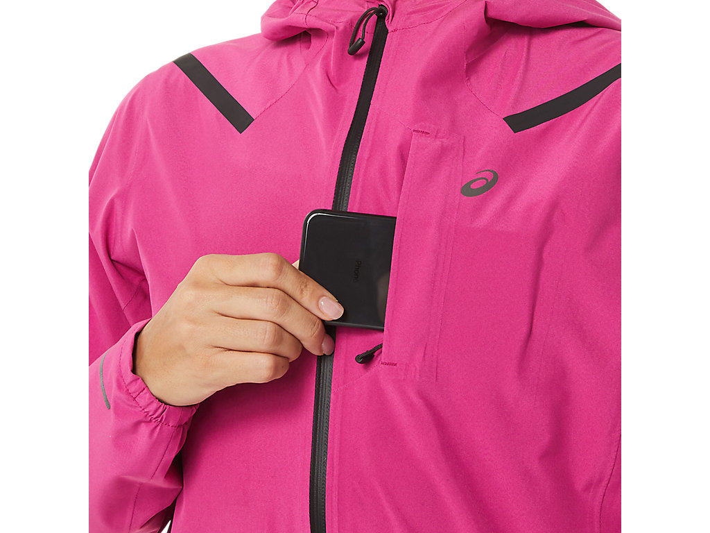 Women's Asics Accelerate Waterproof 2.0 Jackets Fuchsia Red | 1879-NXBIK