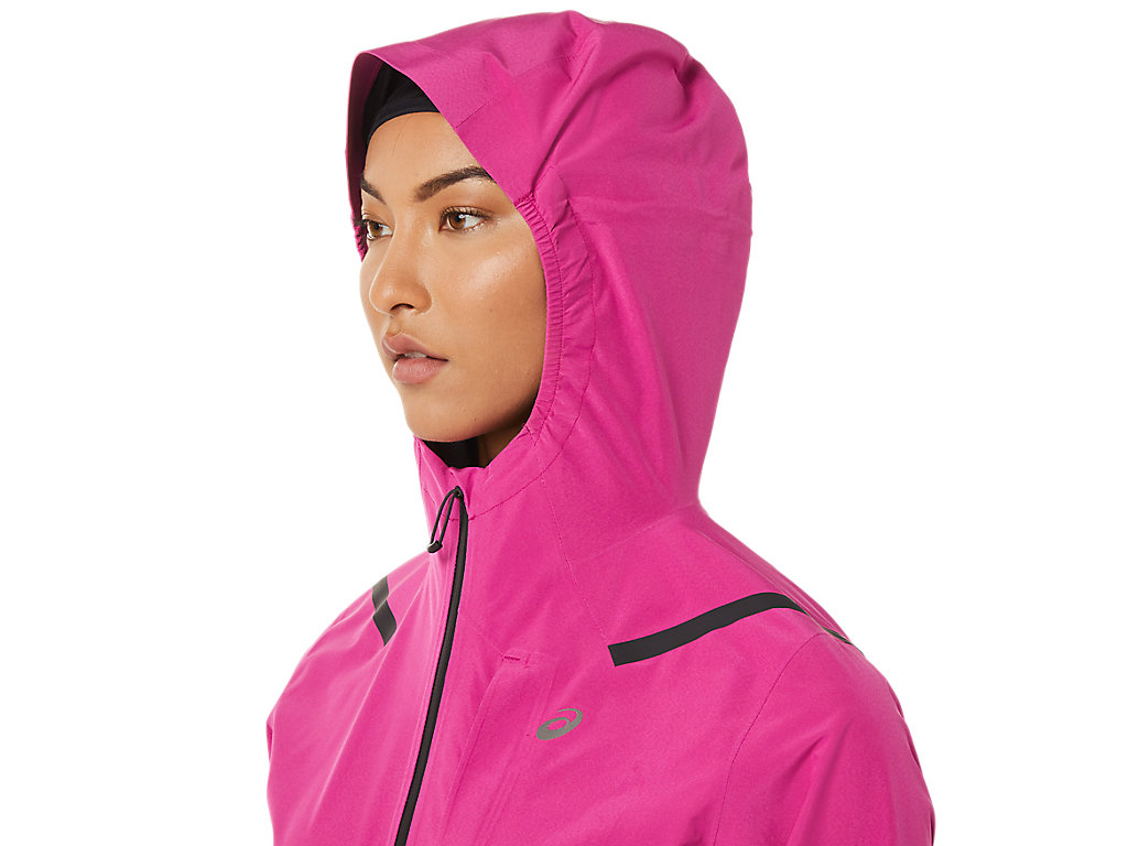 Women's Asics Accelerate Waterproof 2.0 Jackets Fuchsia Red | 1879-NXBIK