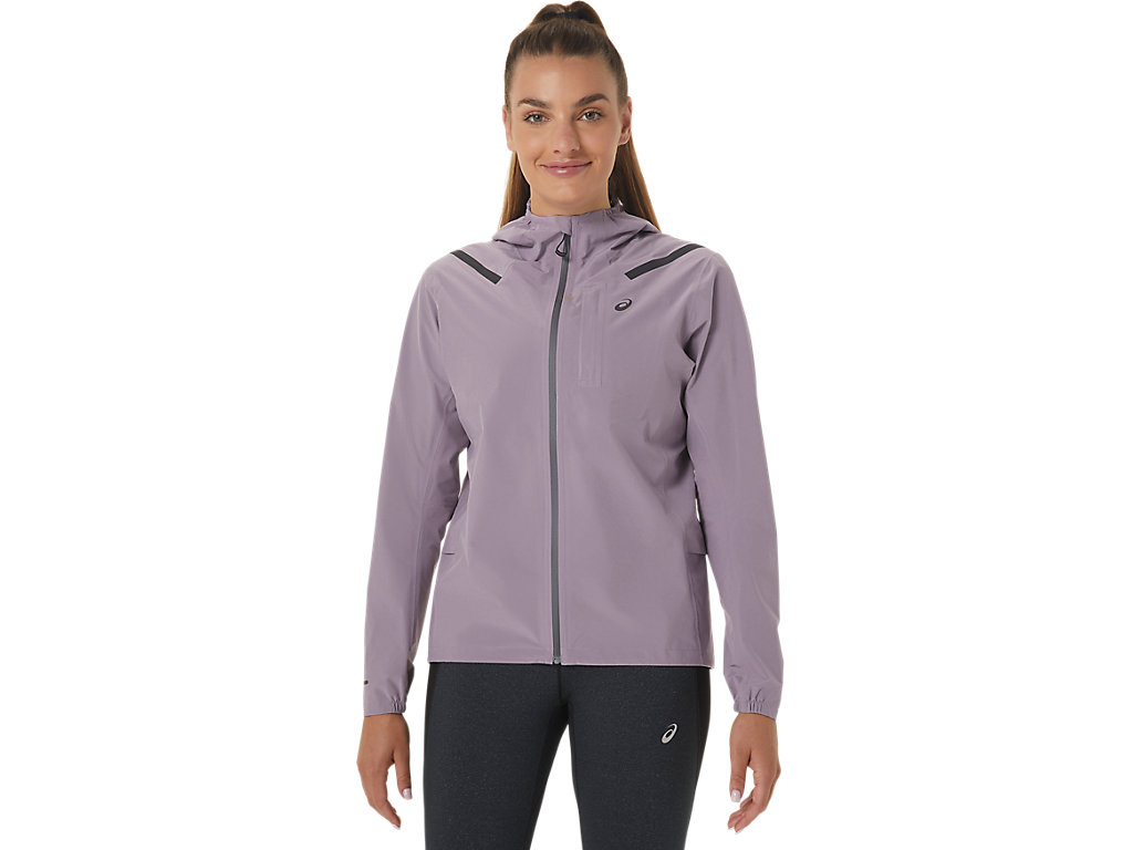 Women\'s Asics Accelerate Waterproof 2.0 Jackets Purple | 1908-JNYVC