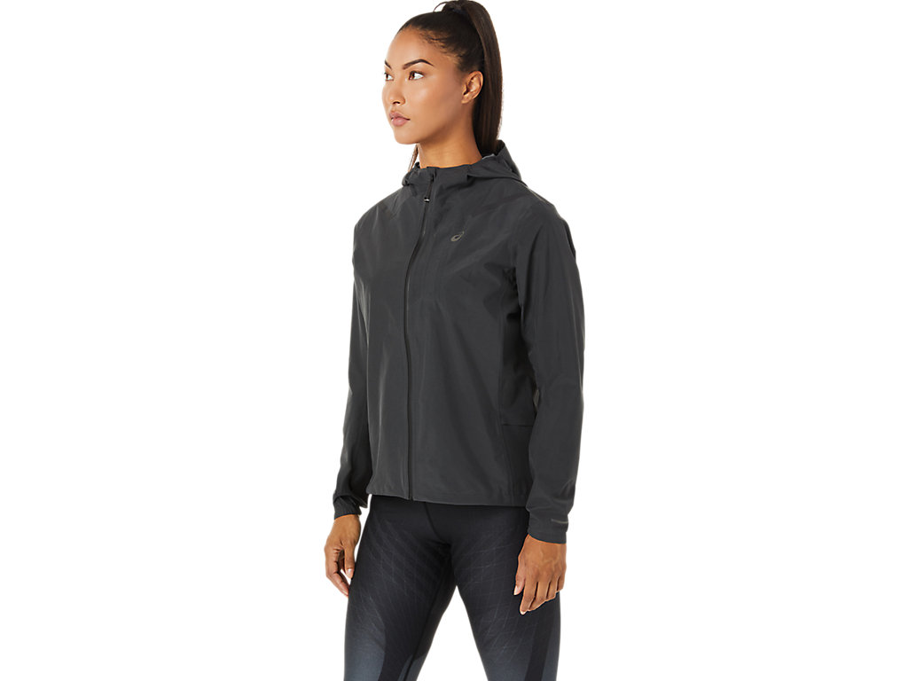 Women's Asics Accelerate Waterproof 2.0 Jackets Deep Grey | 7850-OXLTZ