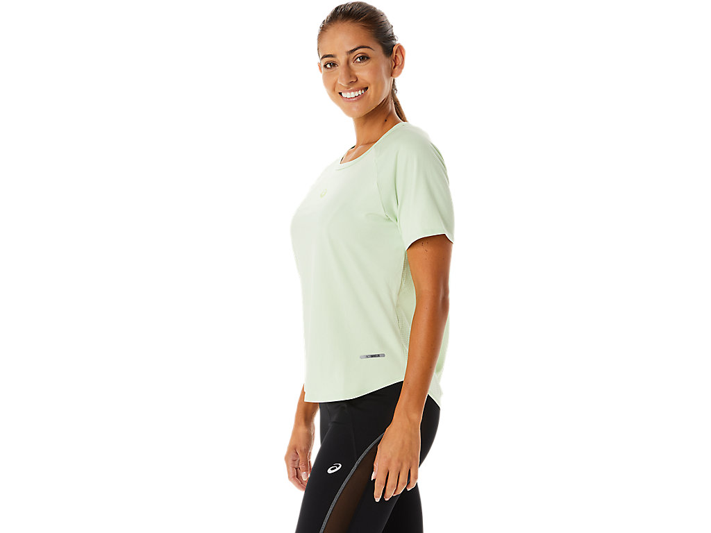 Women's Asics Actibreeze Sleeve T Shirts Green | 5927-VQUAX